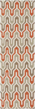 Earle Modern Orange/Taupe Area Rug