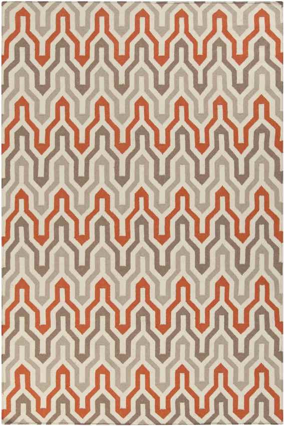 Earle Modern Orange/Taupe Area Rug