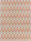 Earle Modern Orange/Taupe Area Rug