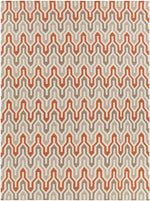 Earle Modern Orange/Taupe Area Rug