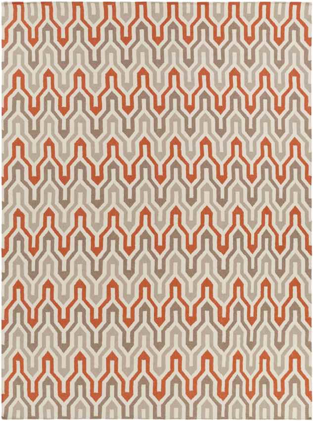 Earle Modern Orange/Taupe Area Rug