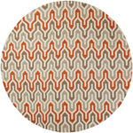 Earle Modern Orange/Taupe Area Rug