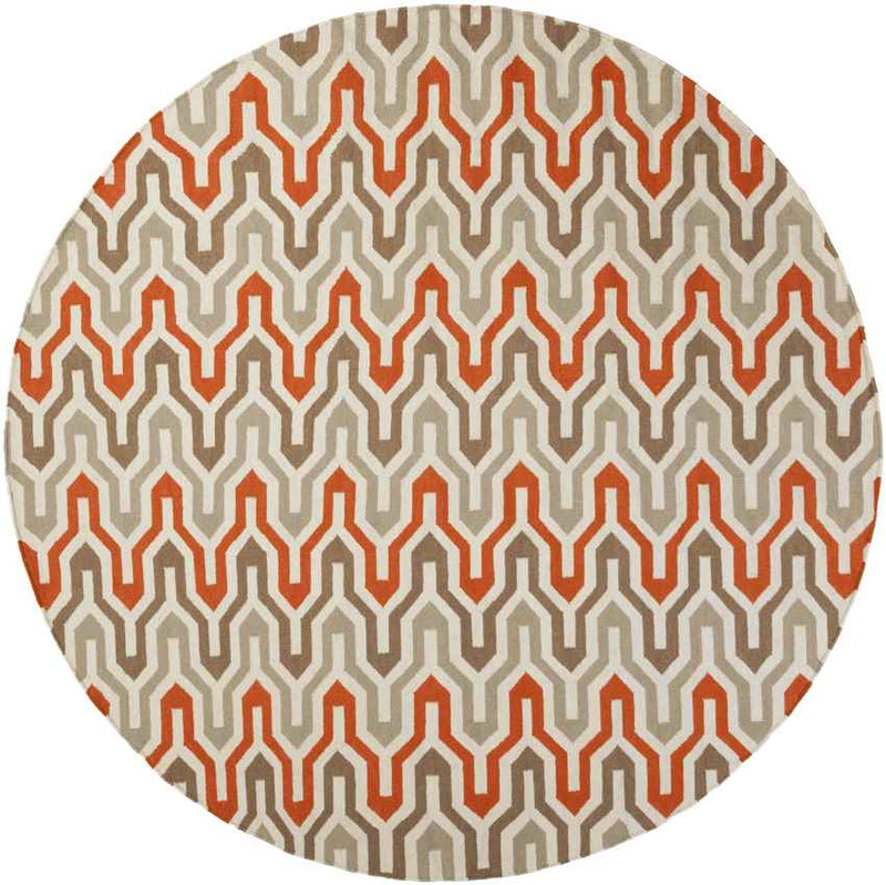 Earle Modern Orange/Taupe Area Rug