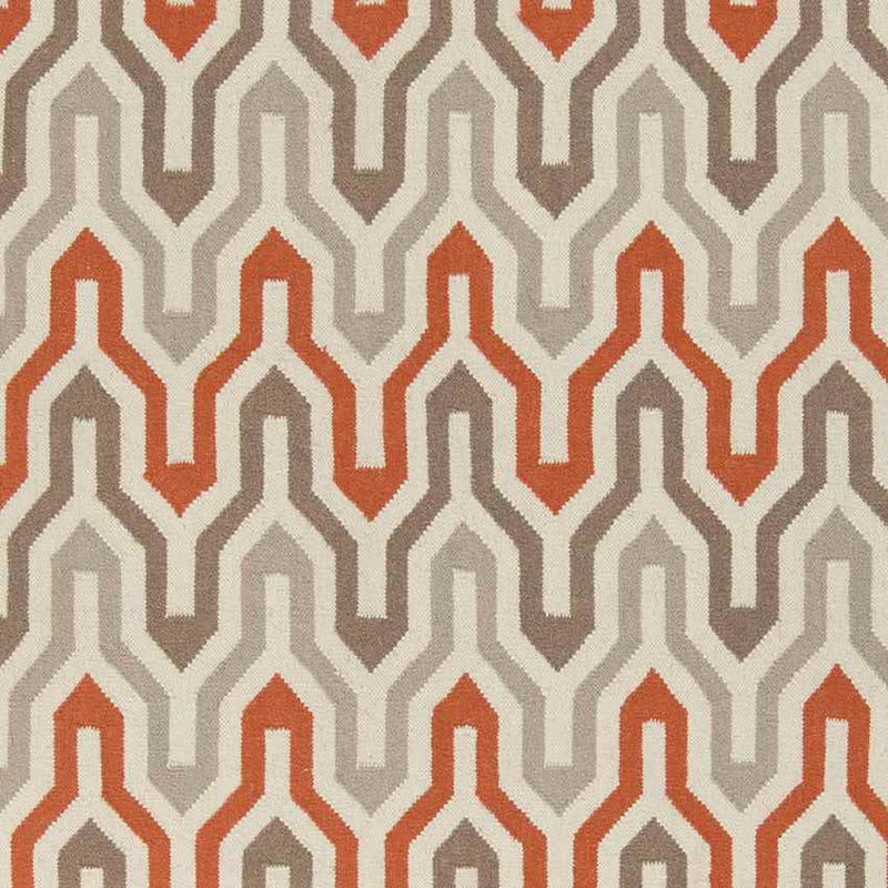 Earle Modern Orange/Taupe Area Rug