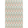 Earle Modern Orange/White Area Rug