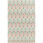 Earle Modern Orange/White Area Rug