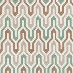 Earle Modern Orange/White Area Rug