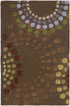 Elba Modern Chocolate/Gold Area Rug