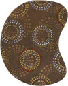 Elba Modern Chocolate/Gold Area Rug