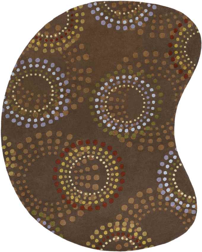 Elba Modern Chocolate/Gold Area Rug