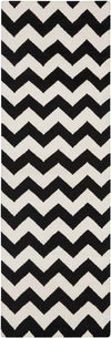 Emanuel Modern Jet Black/Winter White Area Rug