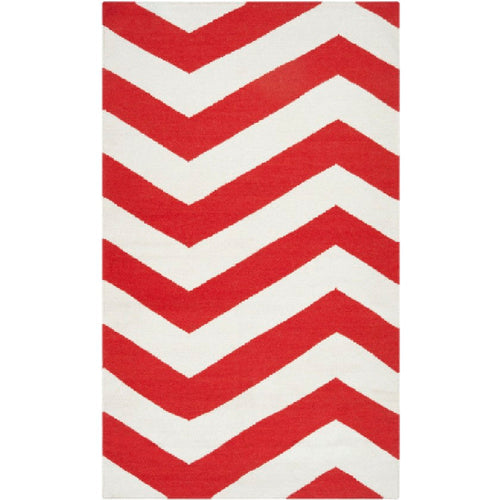 Emelle Modern Red/Beige Area Rug
