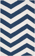 Emelle Modern Dark Blue/White Area Rug