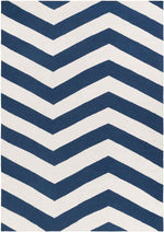 Emelle Modern Dark Blue/White Area Rug
