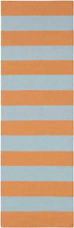 Nathaly Modern Orange/Pale Blue Area Rug