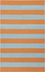 Nathaly Modern Orange/Pale Blue Area Rug