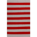 Nathaly Modern Red/Gray Area Rug
