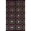 Enigma Modern Espresso/Blue Area Rug