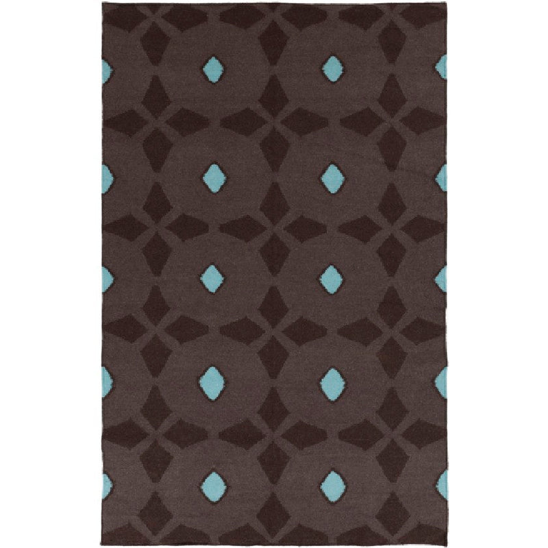 Enigma Modern Espresso/Blue Area Rug