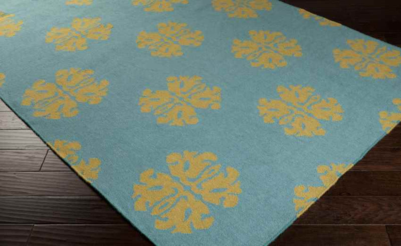 Emmonak Global Teal Area Rug