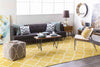 Selwerd Modern Charcoal/Yellow Area Rug