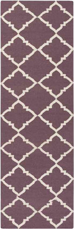 Selwerd Modern Eggplant/White Area Rug