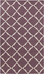 Selwerd Modern Eggplant/White Area Rug
