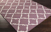 Selwerd Modern Eggplant/White Area Rug