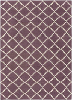 Selwerd Modern Eggplant/White Area Rug