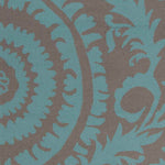 Euharlee Global Turquoise/Mulled Wine Area Rug