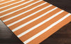 Eva Modern Burnt Orange White Area Rug
