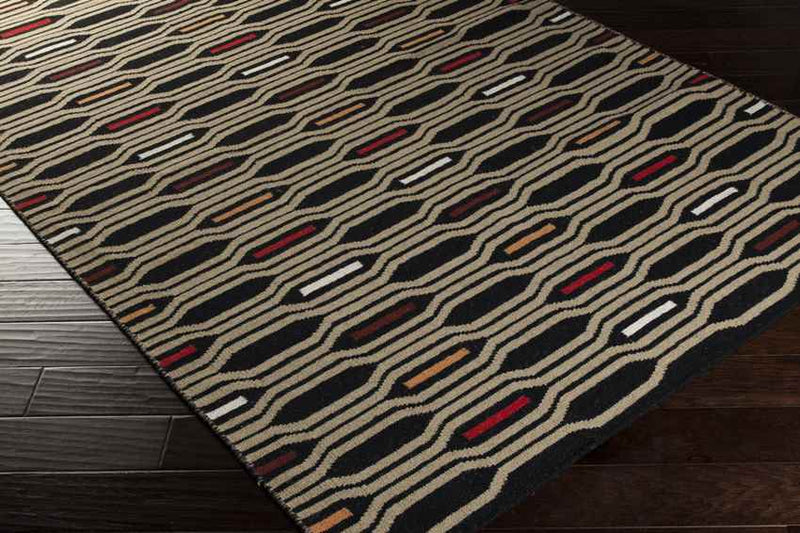 Fairfax Modern Black Olive Area Rug