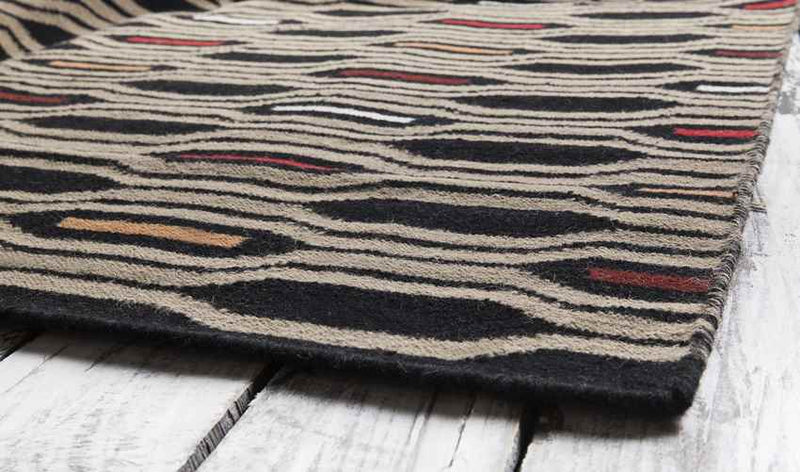 Fairfax Modern Black Olive Area Rug