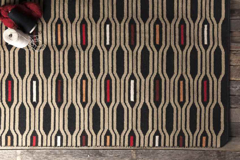 Fairfax Modern Black Olive Area Rug
