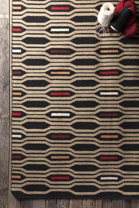 Fairfax Modern Black Olive Area Rug