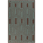 Fairfield Modern Blue/Brown Area Rug