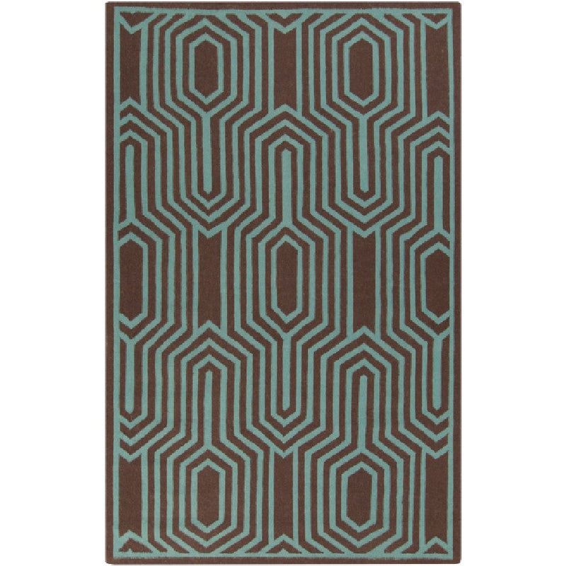 Fairfield Modern Blue/Brown Area Rug