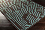 Fairfield Modern Blue/Brown Area Rug