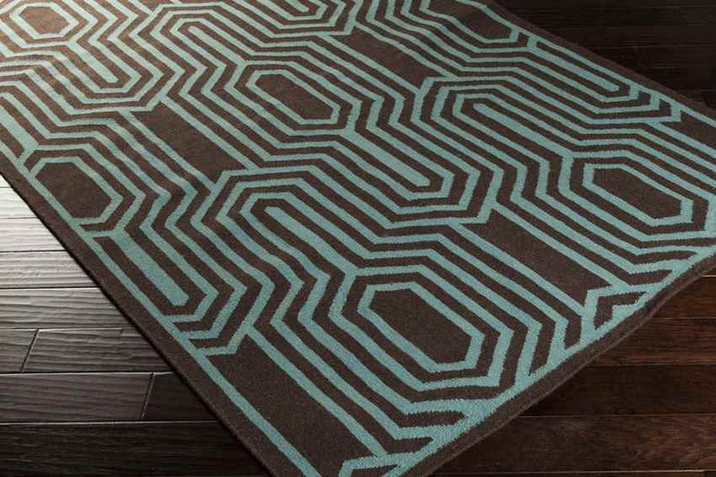 Fairfield Modern Blue/Brown Area Rug