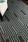 Fairfield Modern Blue/Brown Area Rug
