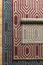 Fairfield Modern Blue/Brown Area Rug