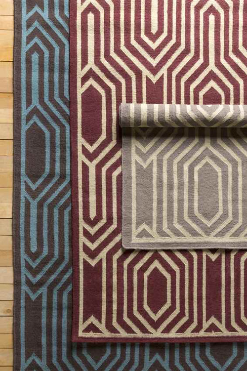 Fairfield Modern Blue/Brown Area Rug