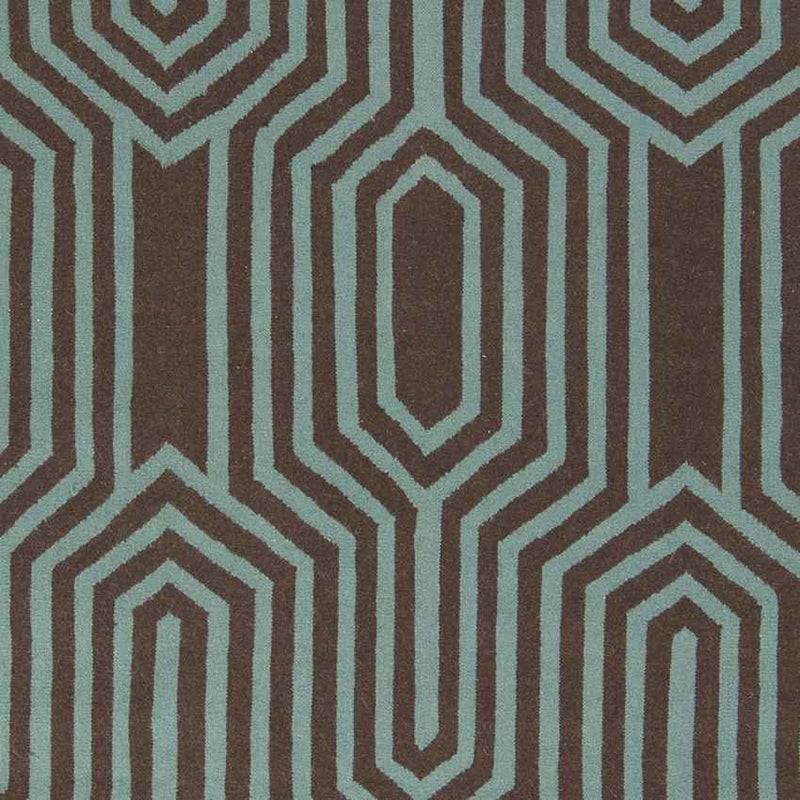 Fairfield Modern Blue/Brown Area Rug