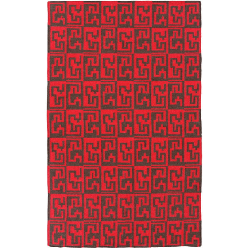 Fairhope Modern Red/Black Area Rug