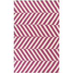 Faunsdale Modern Magenta/Ivory Area Rug