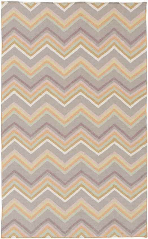 Emmet Modern Gray/Blue/Pink Area Rug
