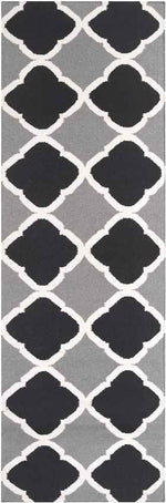 Eureka Modern Jet Black/Gray Area Rug