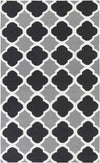 Eureka Modern Jet Black/Gray Area Rug