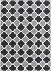 Eureka Modern Jet Black/Gray Area Rug