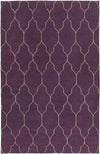 Flagstaff Modern Eggplant/Brown Area Rug